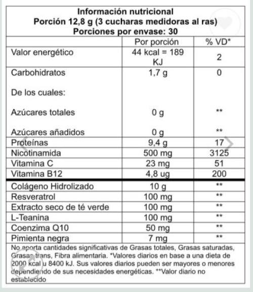NAD + COLAGENO + RESVERATROL 384G  VITATECH
