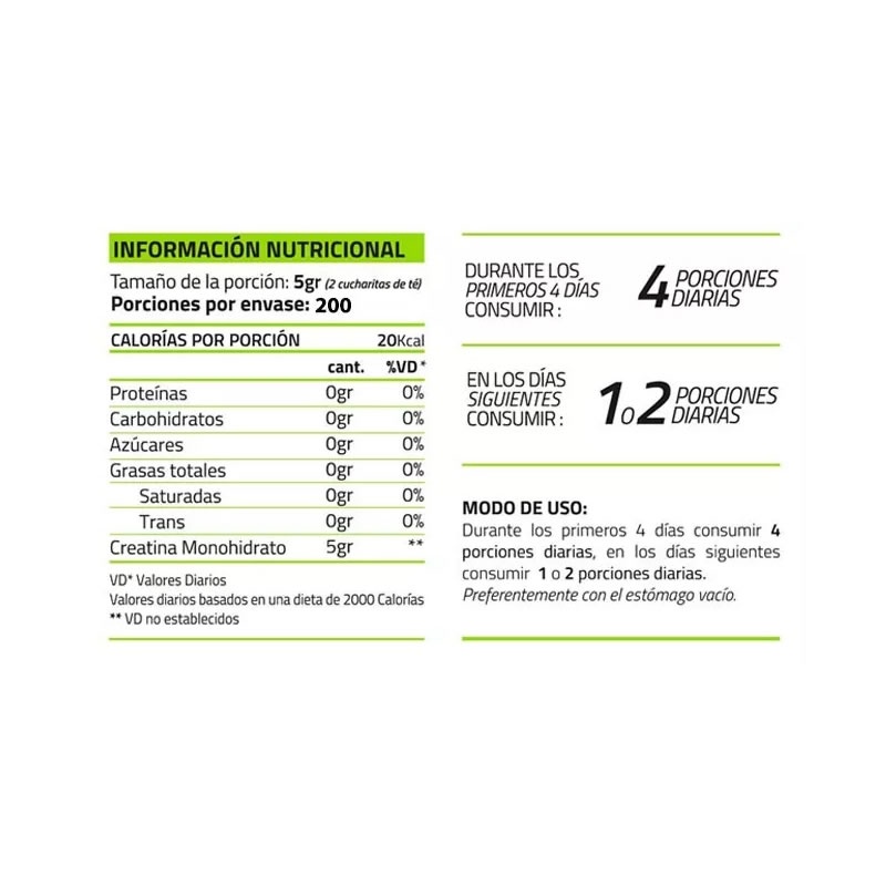 CREATINE MONOHYDRATE EEUU 1kg STAR NUTRITION