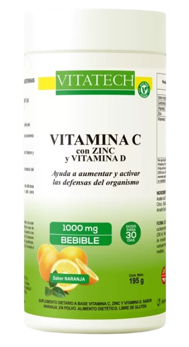 VITAMINA C con ZINC y VITAMINA D 195G VITATECH