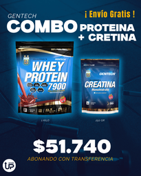 COMBO PROTEINA x 1KG + CREATINA x 250GRMS GENTECH (ENVIO GRATIS)