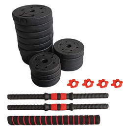 [SET-MBD30] Set 2 Mancuernas Barra y Discos 30kg