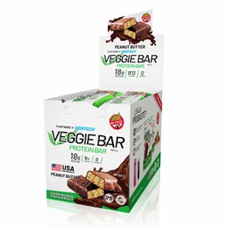 [GE38] CAJA x 10 unidades BARRITA PROTEINA VEGGIE 45gr GENTECH